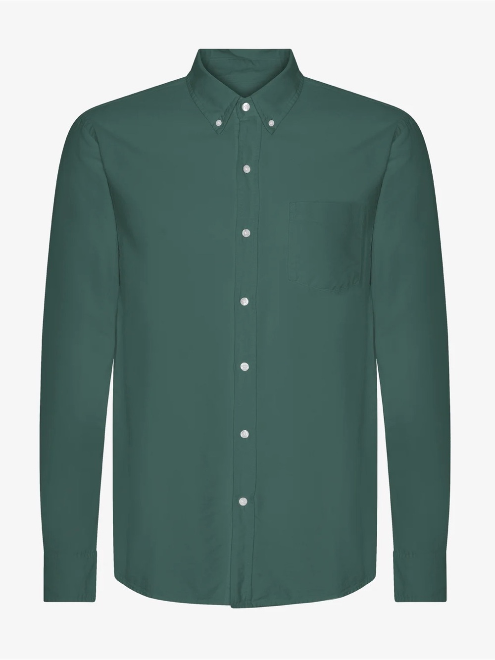Colorful Standard 100% Organic Soft Cotton Button Up Shirt Mens Large Green  EUC